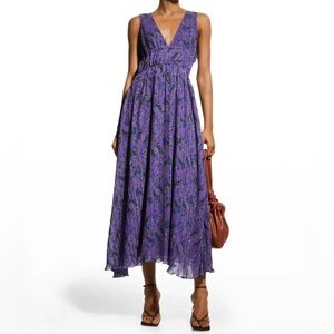 NWT Ramy Brook Malory printed v-neck maxi dress